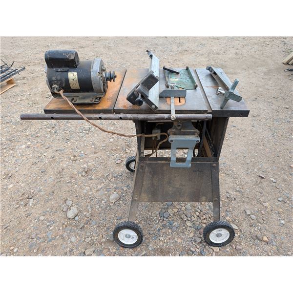 Rolling Table Saw w/ Motor and Spare Parts (AC Motor Hz60 A 12/6 Type KC