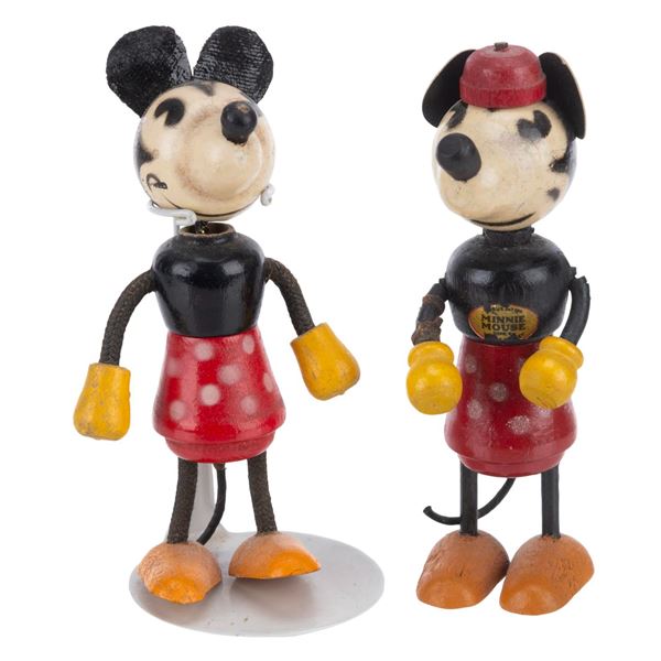 A Pair of Minnie Fun-E-Flex Figures.