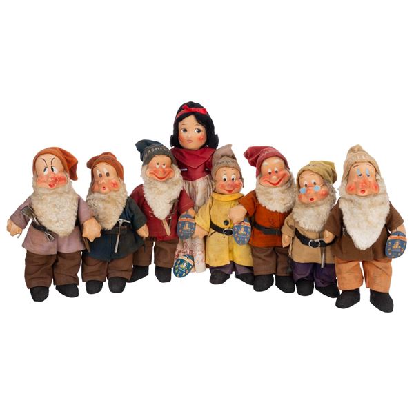 A Set of “Snow White and the Seven Dwarfs” Dolls by Ideal.