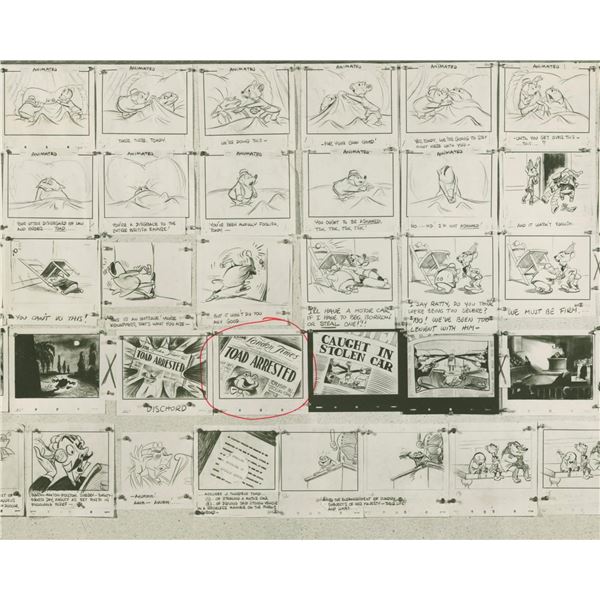 A “Wind in the Willows” Storyboard Reference Print.