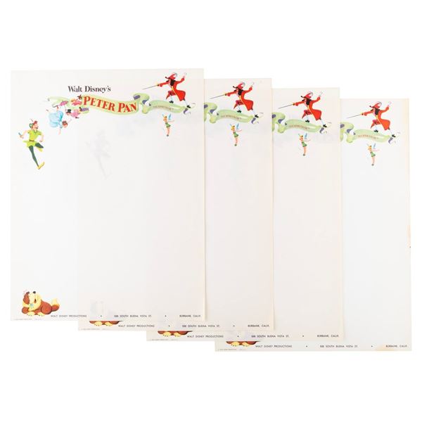 Four Sheets of “Peter Pan" Stationery.