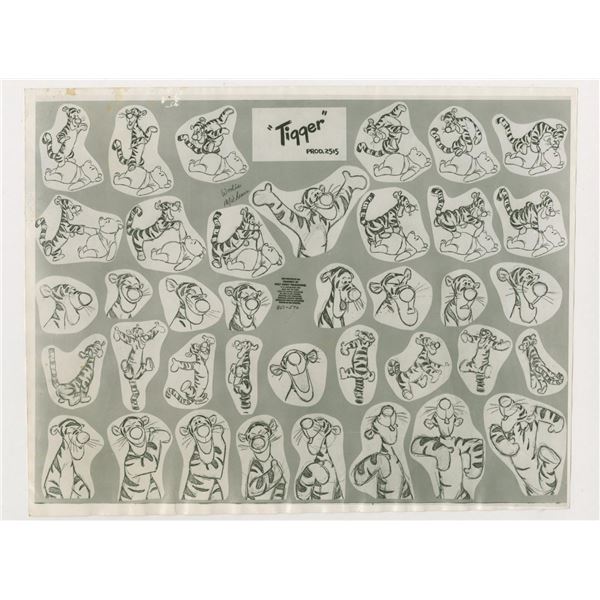 A “Winnie the Pooh” Tigger Photostat Model Sheet.