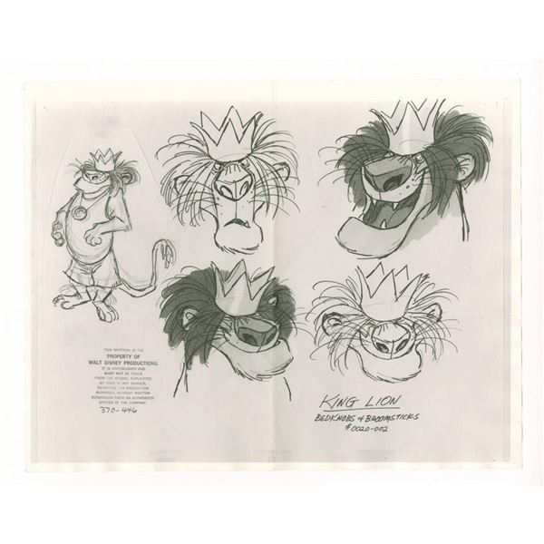 A “Bedknobs and Broomsticks” King Model Sheet.