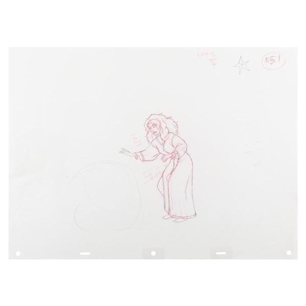 A “Hunchback of Notre Dame” Esmeralda Production Drawing.
