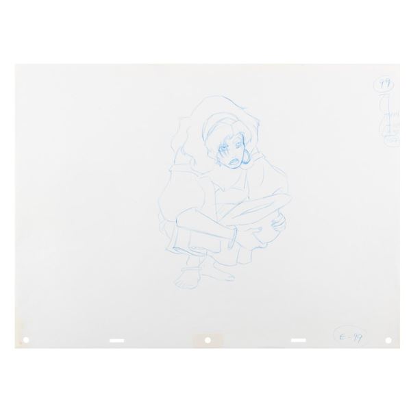 A “Hunchback of Notre Dame” Esmerelda Production Drawing.