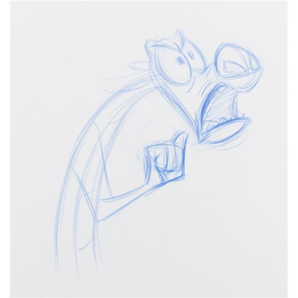 A “Mulan” Mushu Production Drawing.