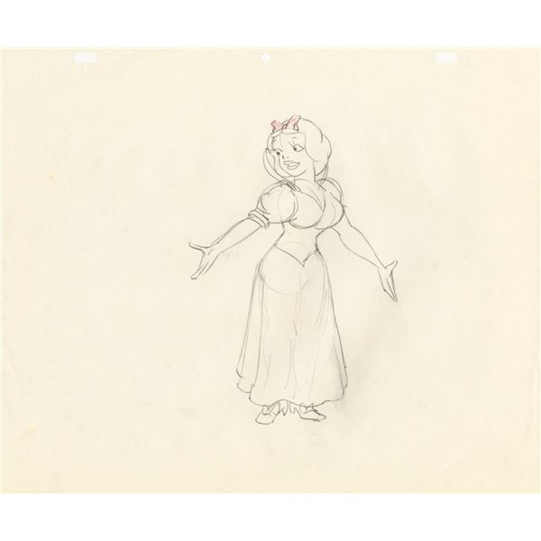 A Ralph Bakshi Snow White Development Drawing.