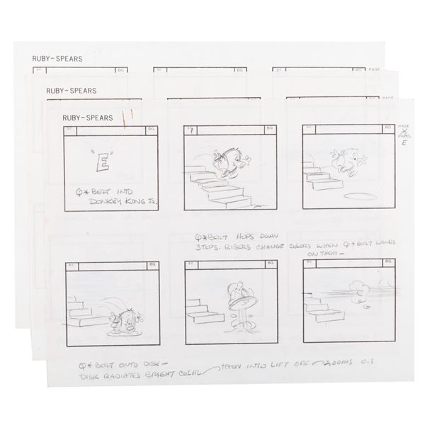 Three “Saturday Supercade” Storyboard Pages.