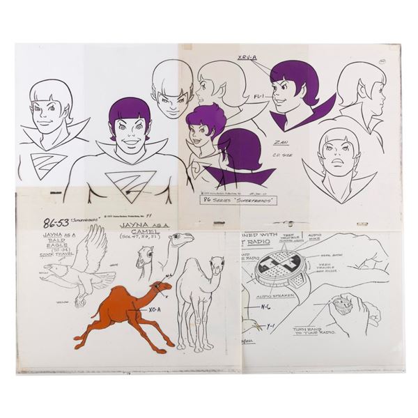 "The All-New Super Friends Hour" Model Cels.