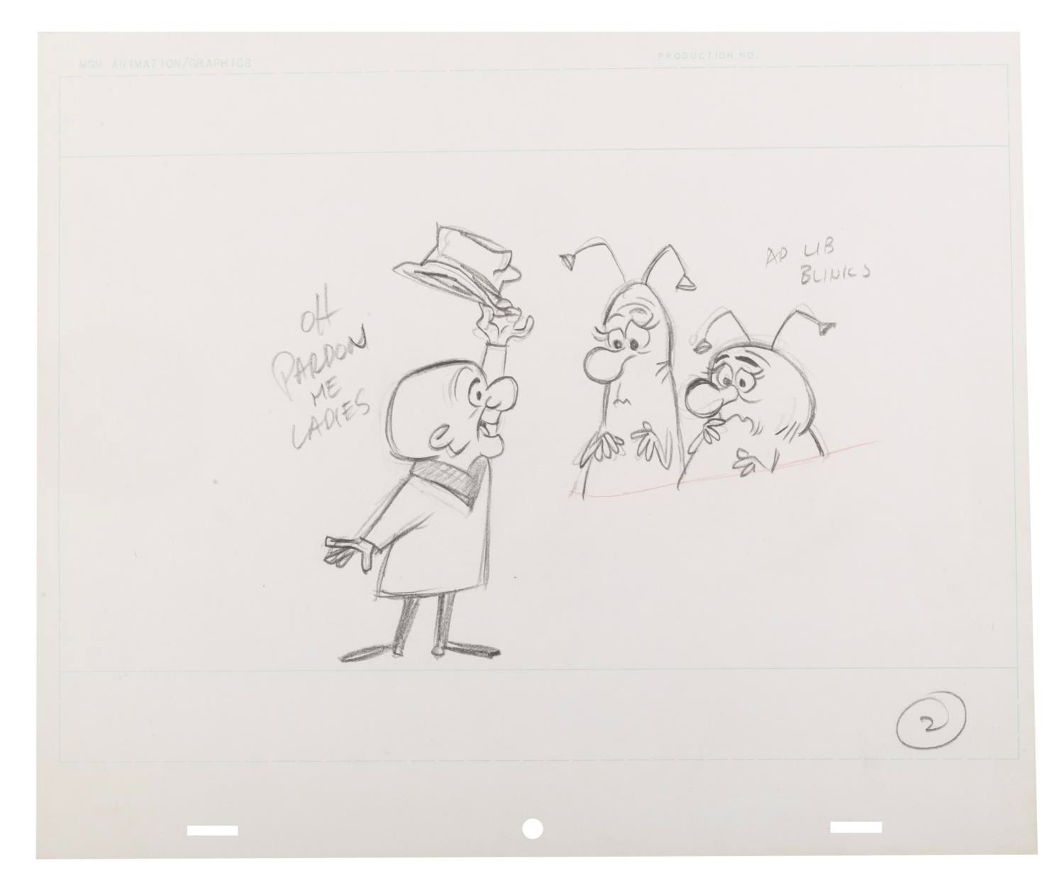 A Mr. Magoo GE Lightbulb Commercial Layout Drawing.