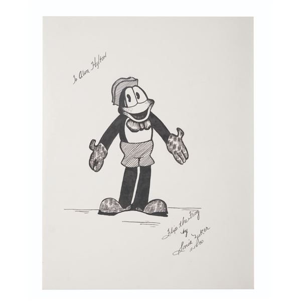A Flip the Frog Drawing Signed By Sonia Zuker.