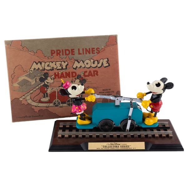 A Disneyland 35th Anniversary Mickey Mouse Hand Car.