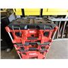 Image 4 : Qty 3 Milwaukee Packout Rolling Modular Stacking Toolboxes