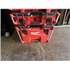 Image 5 : Qty 3 Milwaukee Packout Rolling Modular Stacking Toolboxes
