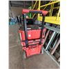 Image 7 : Qty 3 Milwaukee Packout Rolling Modular Stacking Toolboxes