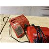 Image 4 : Qty 3 Milwaukee Battery Chargers: M12 & M12/M18