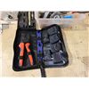 Image 2 : Multiple Tools:  Solar Panel Crimping Kit, Walter 08-C 455 Grinding Wheel, Hole Saw, Drivers, etc