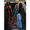 Image 1 : Multiple Hand Tools: Pipe Wrenches, Channel Lock Wrenches, Wire Cutter, etc in Bin