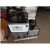 Image 2 : Contents of Pallet: Multiple Microwave Ovens, Keurig Coffee Maker, etc