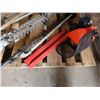 Image 7 : Multiple Landscape Tools:  Shindaiwa M242 Hedge Trimmer, Weed Whacker, Hardhat & Mask, etc