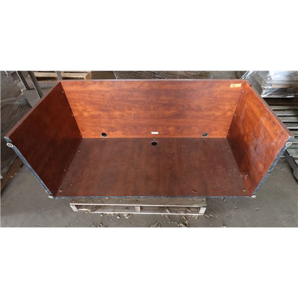Wooden 3-Sided Desk on Pallet