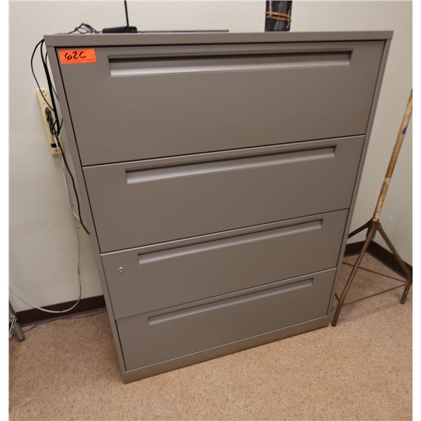 Metal 4-Drawer Lateral Filing Cabinet 42" x 18" x 52"H