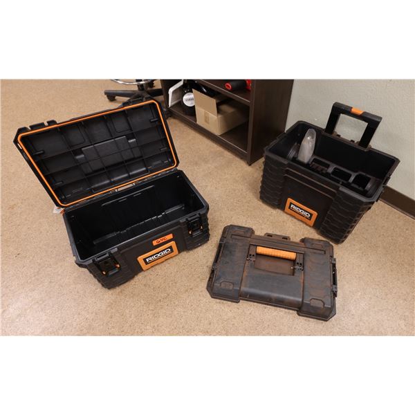 Qty 2 Ridgid Stacking Toolboxes