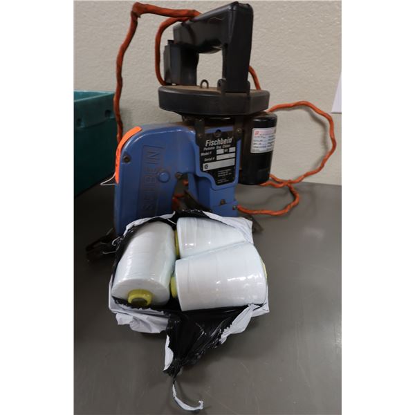 Fischbein Model F Portable Bag Closer w/ Plastic Rolls