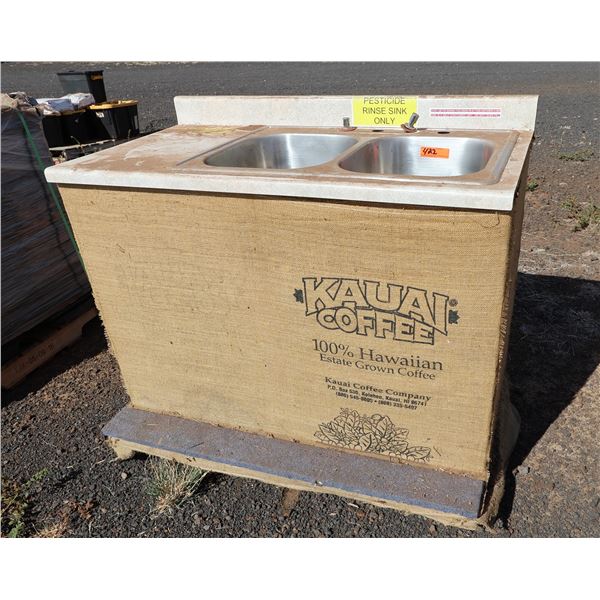 Metal 2-Basin Sink in Console