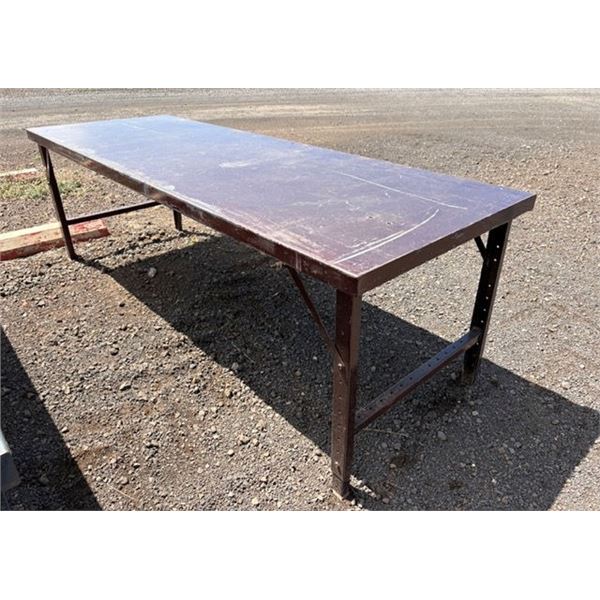 Metal Adjustable Height Table 96" x 34" x 31"H