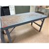 Image 1 : Metal Warehouse Table (has rust)