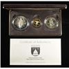Image 1 : 1989 THREE COIN PROOF SET, CONTAINS GOLD