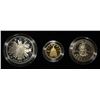 Image 2 : 1989 THREE COIN PROOF SET, CONTAINS GOLD