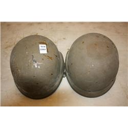 Set of Two Vintage Military Helmets