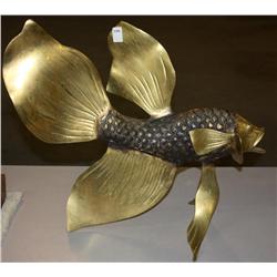 23 Tall Brass Gold Fish"