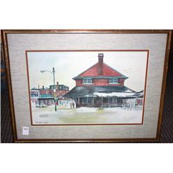Framed Print of Snow in Town