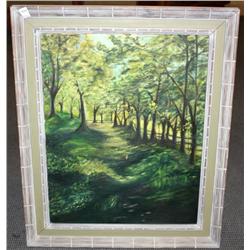 Framed Oil of Trees