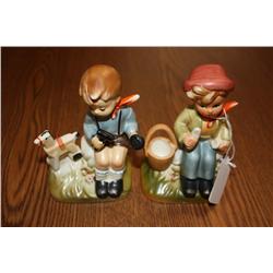 Set of 2 Arnart Hand Painted Figurines