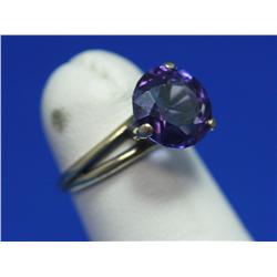 10k Gold Synthetic Alexandrite Ring