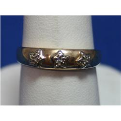 14k Wedding Band with Diamond