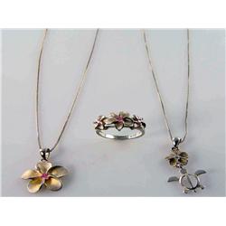 Sterling Silver Necklace & Ring Set