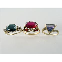 (3) Jumbo Antique Style Rings 11.4 Grams