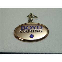 10k Gold Boyd Gaming Charm 0.10 ctw Sapphire