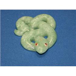 Imperial Jade Carved Snake Pendant