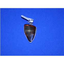 Sterling Amber Pendant