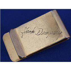Vintage money Clip Engraved  Jack Dempsey""