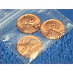 3- 1968 UNC Lincoln Cent