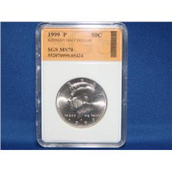 1999 P MS70 Kennedy Half Dollar