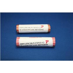 2 Rolls 2009 P&D Lincoln Cent #2 UNC