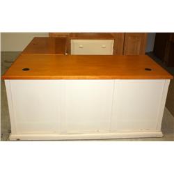 Corner Computer Desk & 2 Drawer Filing Cabinet